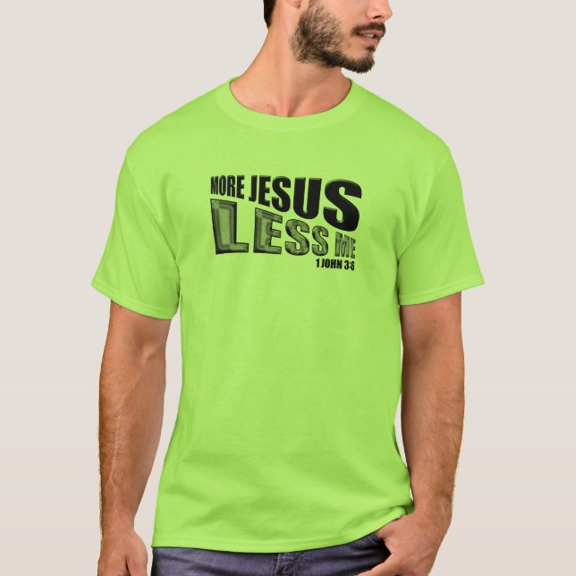 CAMISETA QUÉ JESÚS HAGA, 1 4:17 DE JUAN, 3:6 (Anverso)