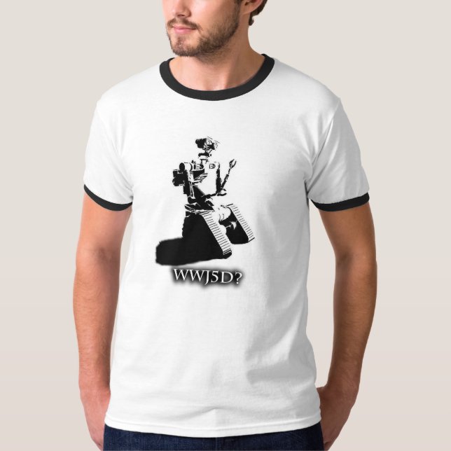 Camiseta ¿Qué Johnny 5 haría? (Anverso)