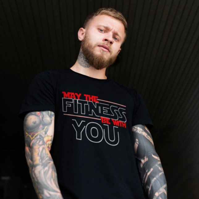 Camiseta Que la aptitud esté contigo | Cotización de motiva (Subido por el creador)