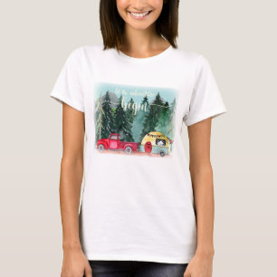 Camiseta Que la aventura comience el camping forestal