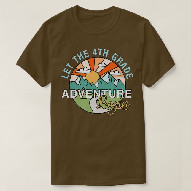 Camiseta Que la aventura de 4º grado comience a enseñar de  (Diseño del anverso)