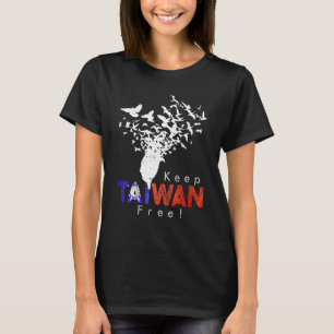 Camiseta Que la bandera taiwanesa sea liberada y que los pá