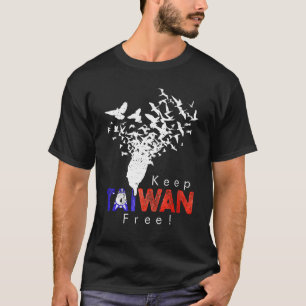 Camiseta Que la bandera taiwanesa sea liberada y que los pá