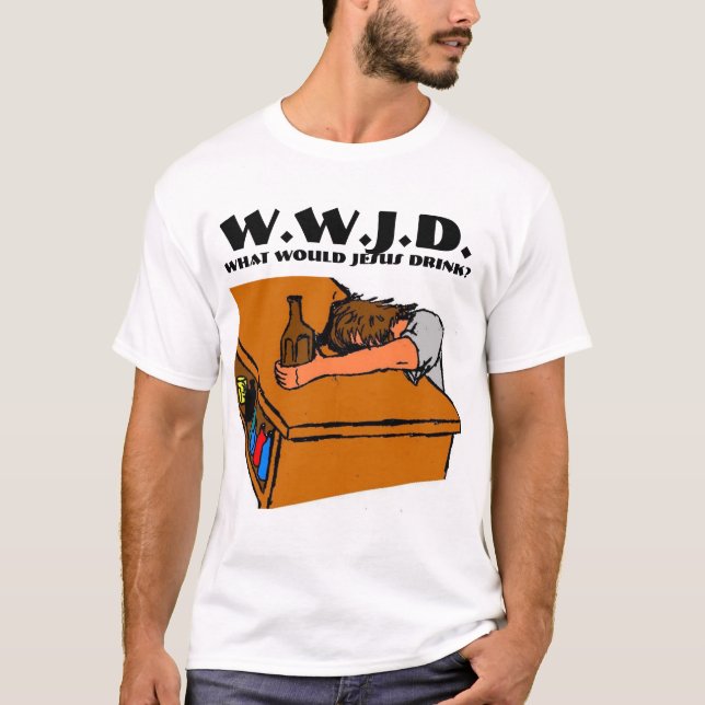 Camiseta Qué la bebida 2 de Jesús (Anverso)
