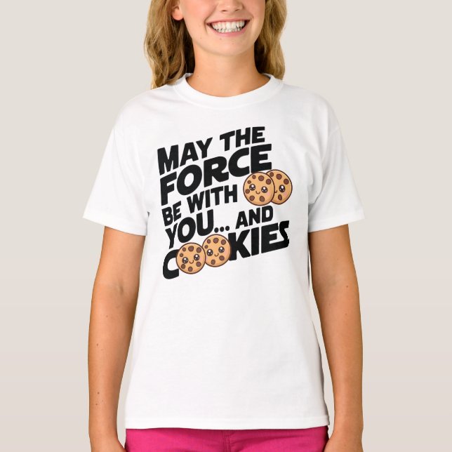 Camiseta Que la fuerza esté contigo y las galletas (Anverso)