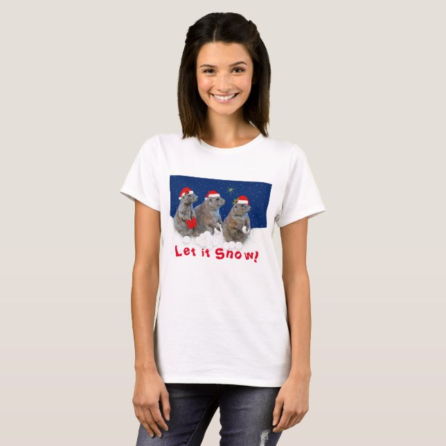 Camiseta Que la nieve Navidad Tee (Anverso completo)