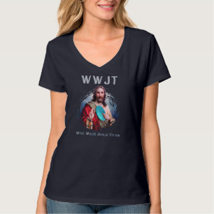 Camiseta ¿Qué lanzaría Jesús a los divertidos hombres y muj