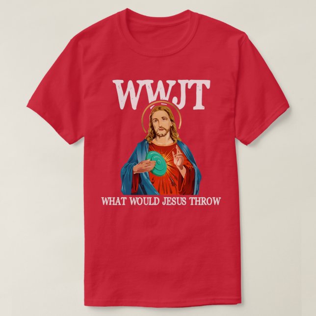 Camiseta Qué lanzaría Jesús al disco de golf (Diseño del anverso)