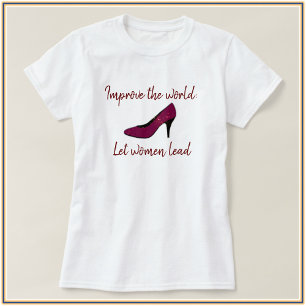 Camiseta Qué lindo dejar que las mujeres lideren la camiset