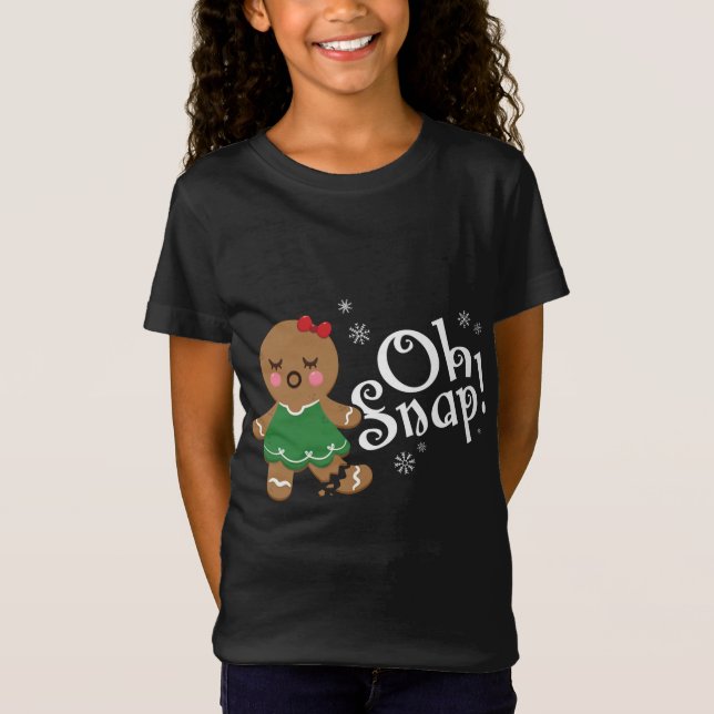 Camiseta ¡Qué lindo galleta de pan de jengibre! Navidad (Anverso)