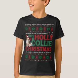 Camiseta Que los Navidades de Holly Collie Dog Ugly Xmas