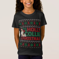 Que los Navidades de Holly Collie Dog Ugly Xmas