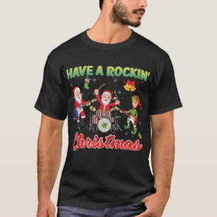 Camiseta Que los Navidades de la banda de rock de Santa Elf