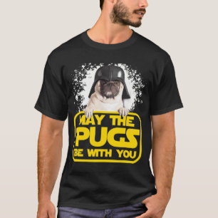 Camiseta Que Los Pug Estén Contigo Pug Divertido Amante Per