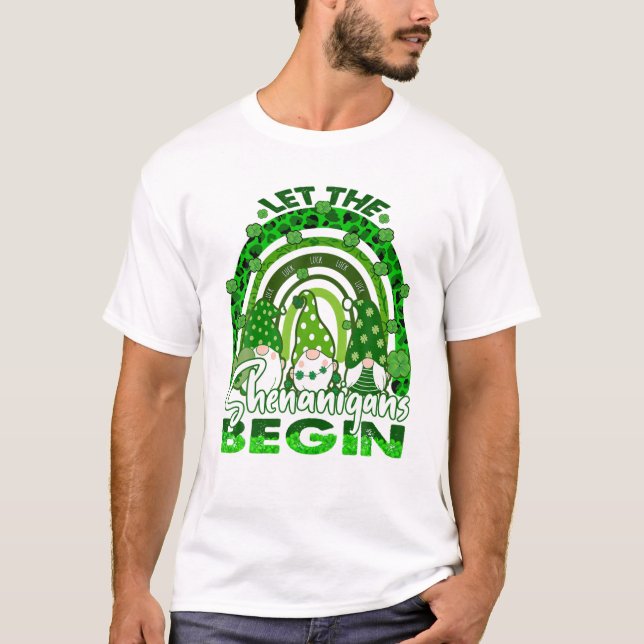 Camiseta Que los Shenanigans comiencen el arcoiris de Gnome (Anverso)
