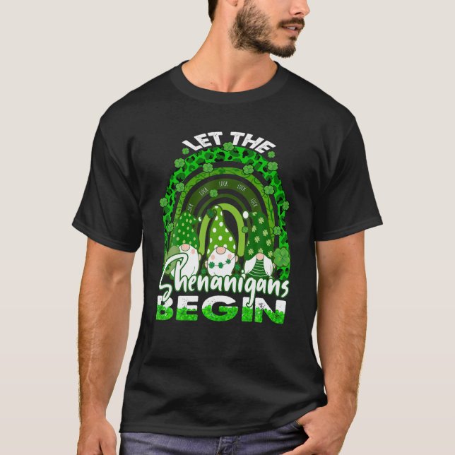 Camiseta Que los Shenanigans comiencen el arcoiris de Gnome (Anverso)