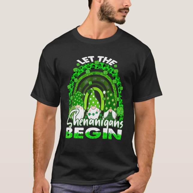 Camiseta Que los Shenanigans comiencen el arcoiris de Gnome (Anverso)