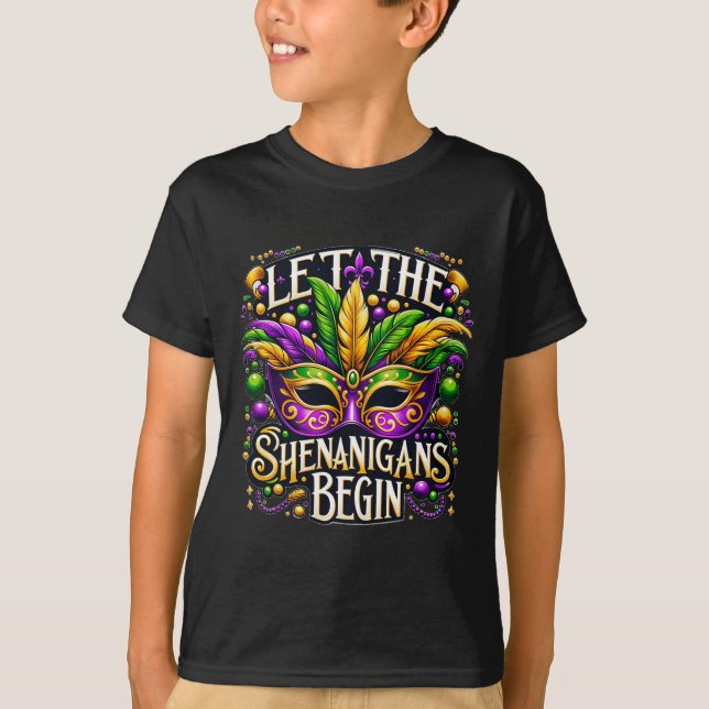 Camiseta Que los Shenanigans comiencen el Mardi Gras 8 (Anverso)
