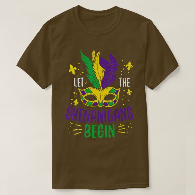 Camiseta Que los Shenanigans comiencen Jester Funny Mardi G (Diseño del anverso)