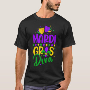 Camiseta Que los Shenanigans comiencen Mardi Gras diva