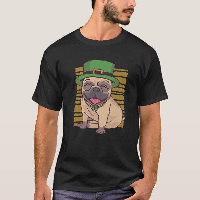 Camiseta Que los Shenanigans comiencen Pug divertido , "St  (Anverso)