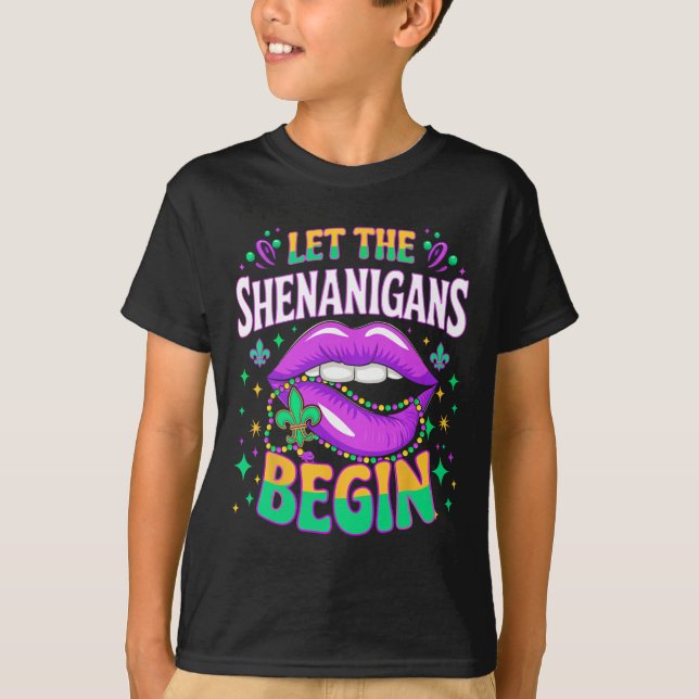 Camiseta Que los Shenanigans empiecen los labios de besos d (Anverso)