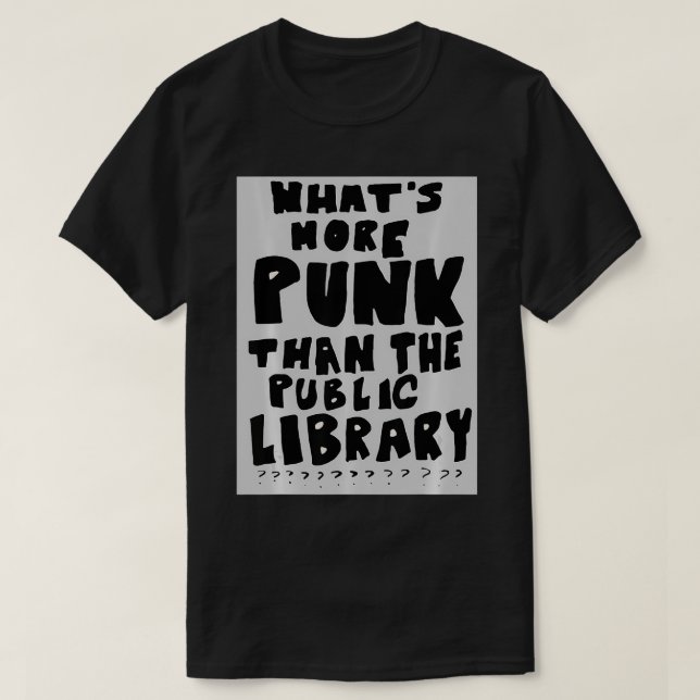 Camiseta ¿Qué Más Punk Que El Libro Gracioso De La Bibliote (Diseño del anverso)