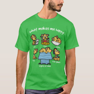 Camiseta QUÉ ME HACE FELIZ Perro Perro Perro Doggie boy ret