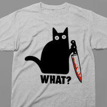 Qué meme de gato negro con cuchillo