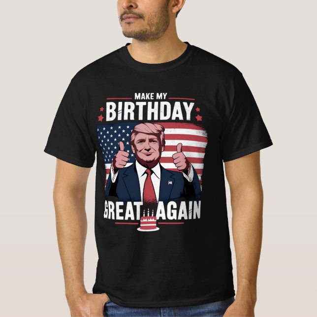 Camiseta Que mi cumpleaños sea genial otra vez, Trump diver (Anverso)