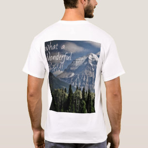 Camiseta Qué mundo maravilloso: majestuoso paisaje montaños
