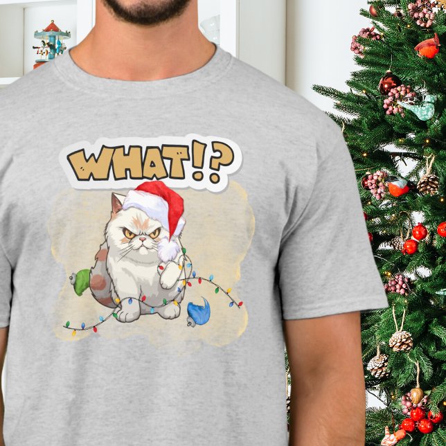 Camiseta ¿Qué? Navidades Cat Silly T-Shirt (Subido por el creador)