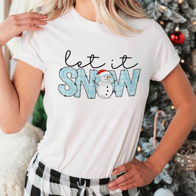 Camiseta Que Nieva a los Navidades Snowman (Subido por el creador)