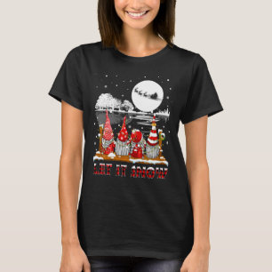 Camiseta Que Nieva Gnome Juegue A Navidades Pajamas Familia