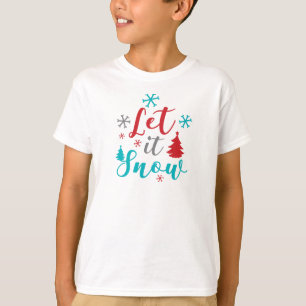 Camiseta Que nieve, copos de nieve, árboles, Navidades, nav