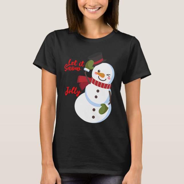 Camiseta Que nieve Jolly Snowman (Anverso)
