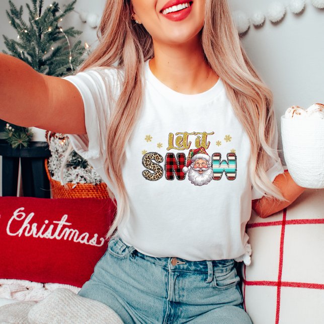 Camiseta Que nieve Navidades de Santa Mujeres (Subido por el creador)