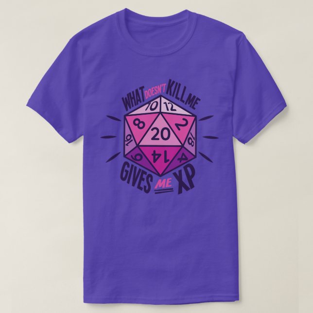Camiseta Qué no me mata me da XP (Diseño del anverso)