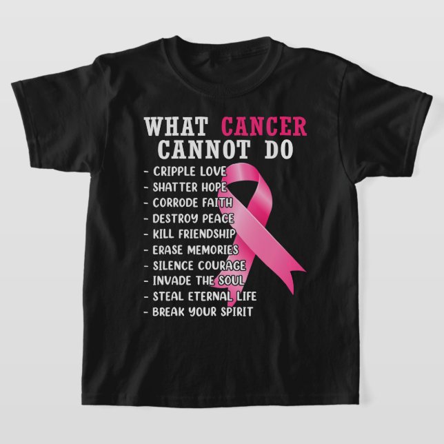 Camiseta Qué no puede hacer el cáncer de seno rosado (Distribución)