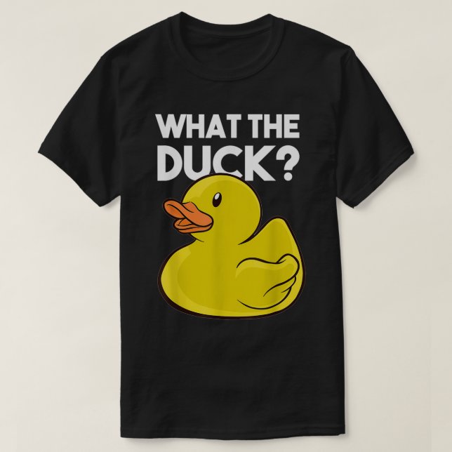 Camiseta ¿Qué Novedad Duck Rubber Bath Duckie? (Diseño del anverso)