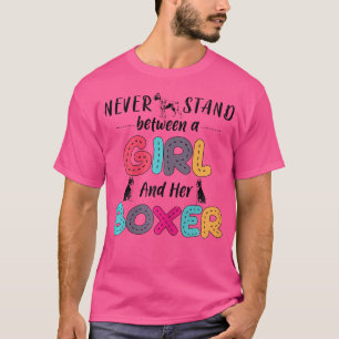 Camiseta Que Nunca Se Defiende Entre Un Chica Y Su Perro Bo