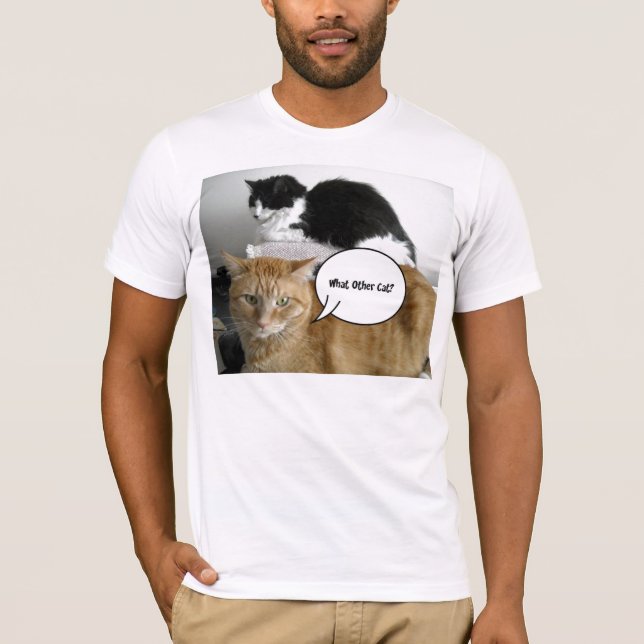 Camiseta ¿Qué otro gato?/Naranja Tabby Humor (Anverso)