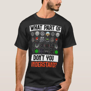 Camiseta ¿Qué parte de no entiende la aerolínea de avión?