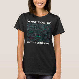 Camiseta ¿Qué parte de no entiendes al profesor de matemáti