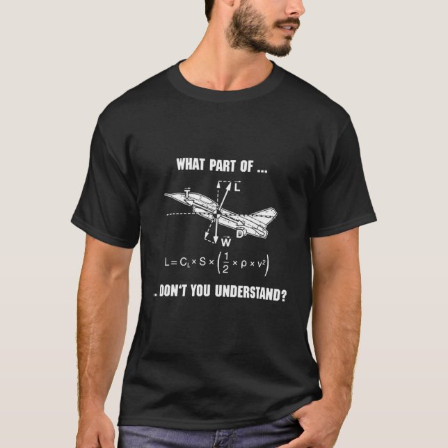 Camiseta ¿Qué parte del avión no entiendes? (Anverso)