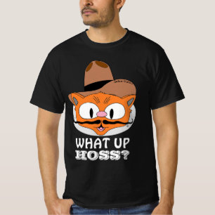 Camiseta ¿Qué pasa con Hoss? Personalizado Mustache Cat S