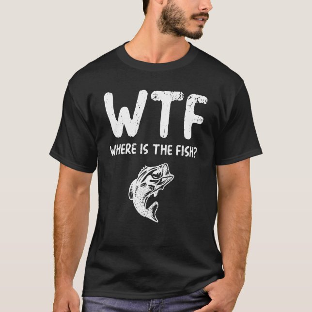 Camiseta ¿Qué pasa dónde está el pez? (Anverso)
