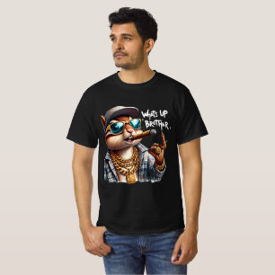 Camiseta qué pasa hermano Squirrel Fumar cigarro