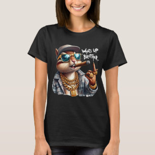 Camiseta qué pasa hermano Squirrel Fumar cigarro