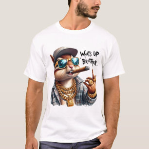 Camiseta qué pasa hermano Squirrel Fumar cigarro
